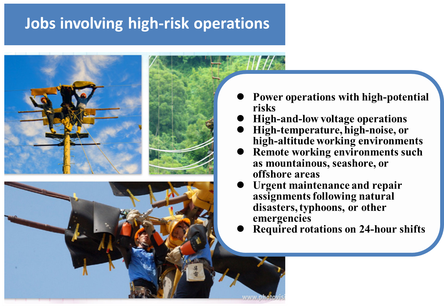 Job involving high-risk operations